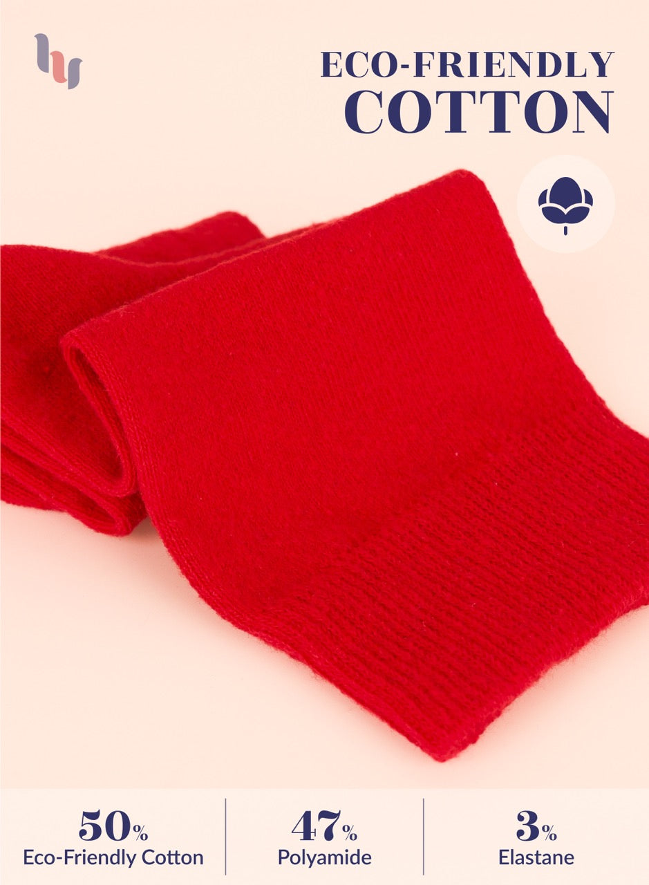 Casual Women's Cotton Dress Crew Socks, 4 Pairs