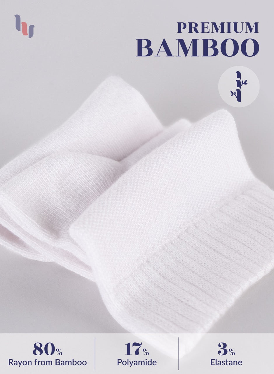 Women's Comfortable Diabetic Bamboo Ankle Socks for Swollen Legs, 3 Pairs