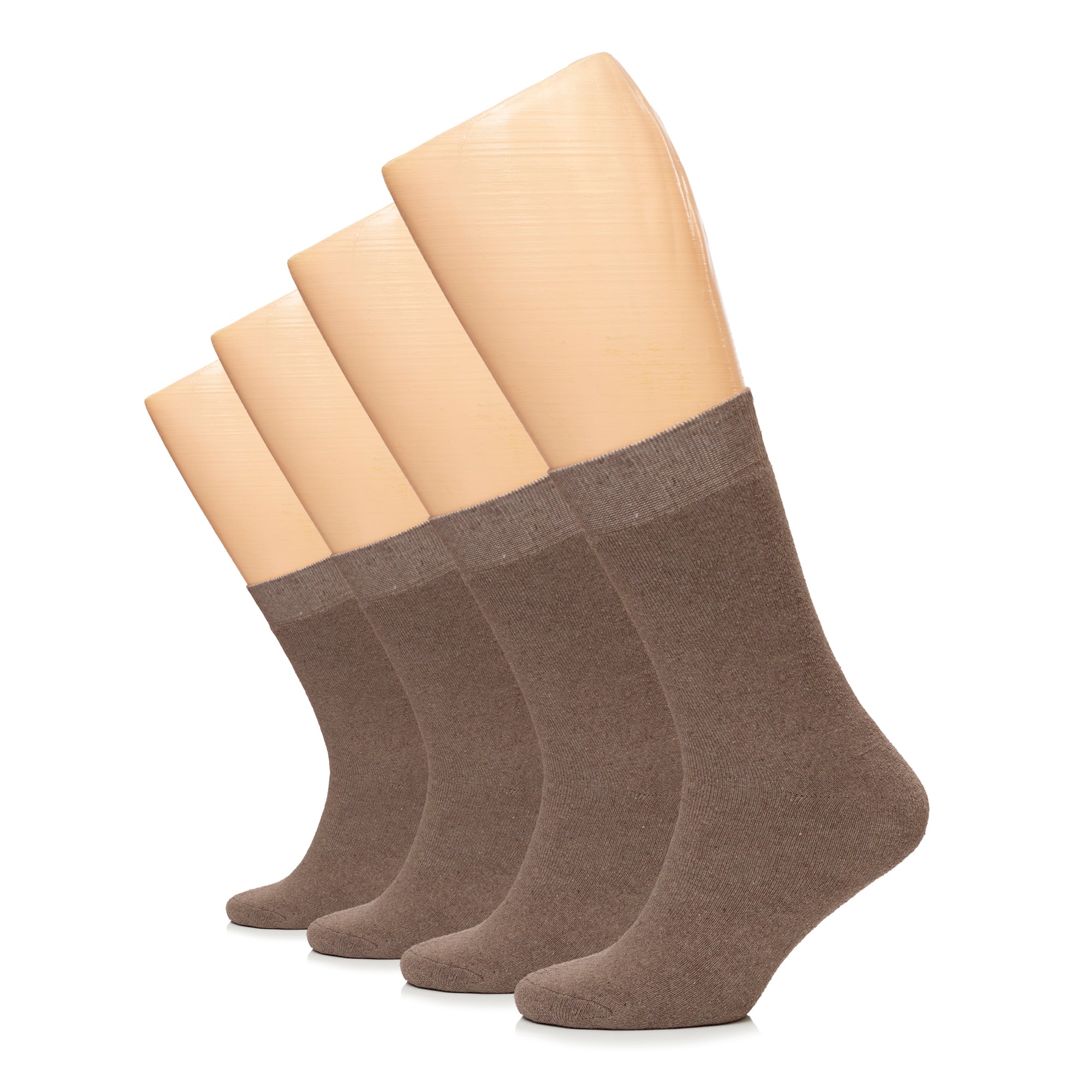 Casual Women's Cotton Dress Crew Socks, 4 Pairs