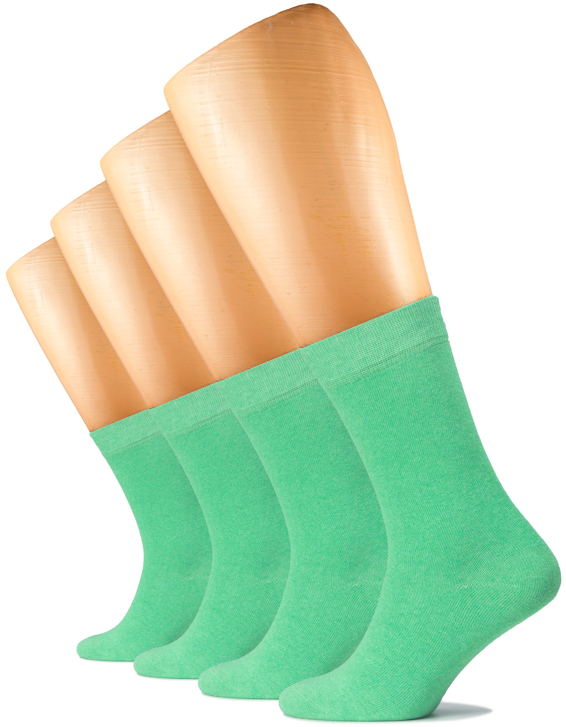 Casual Women's Cotton Dress Crew Socks, 4 Pairs