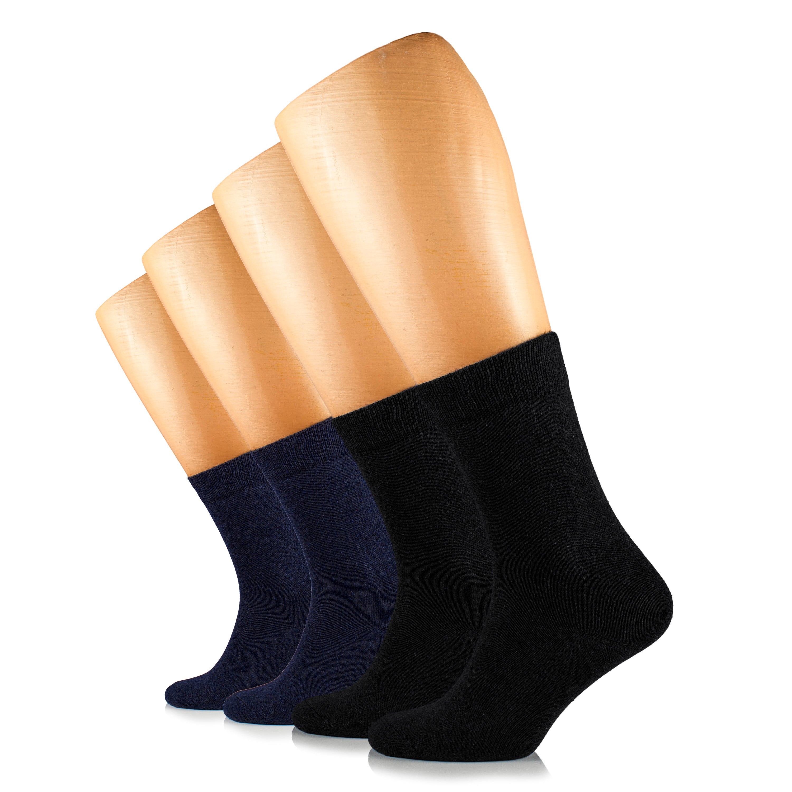 Casual Women's Cotton Dress Crew Socks, 4 Pairs