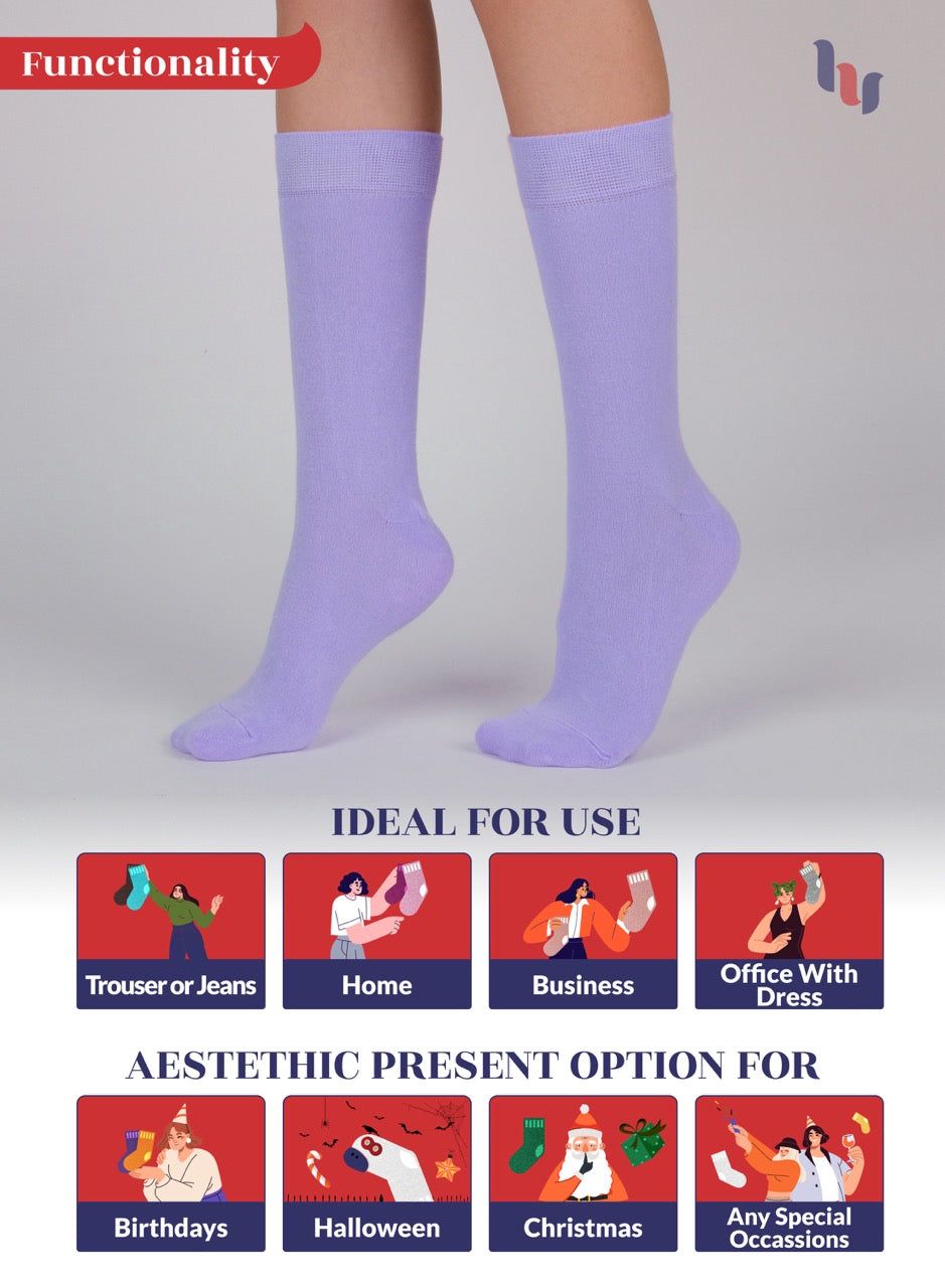 Women's Bamboo Dress Crew Socks, 3 Pairs