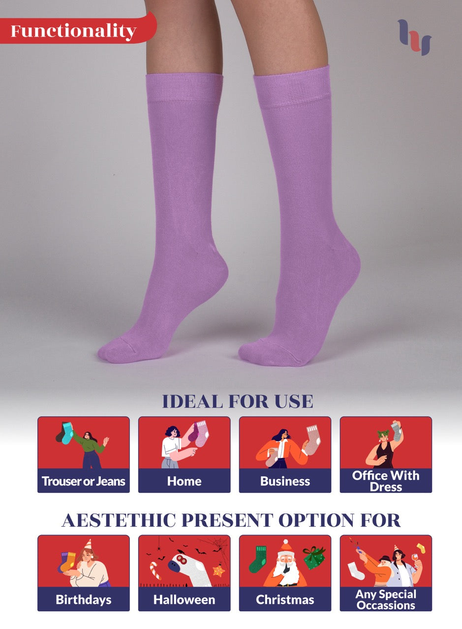 Women's Bamboo Dress Crew Socks, 3 Pairs