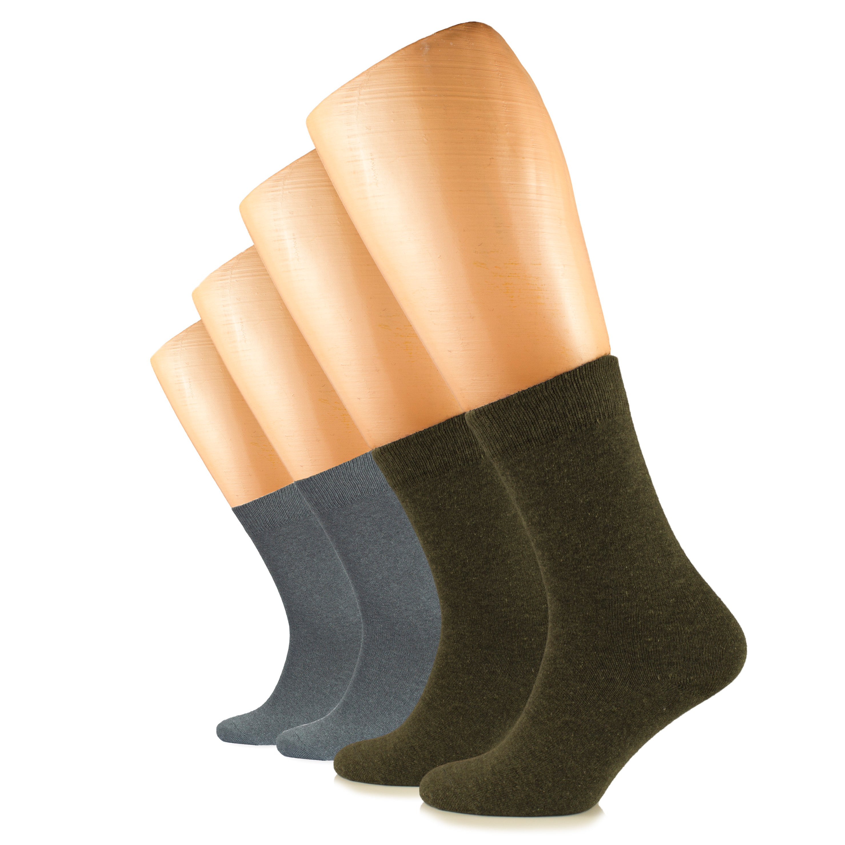 Casual Women's Cotton Dress Crew Socks, 4 Pairs