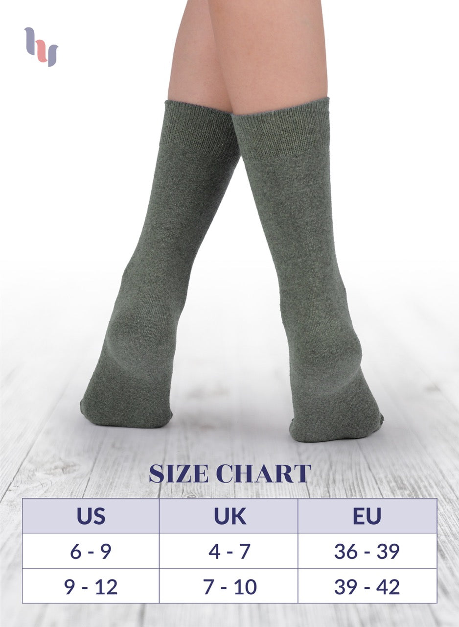 Casual Women's Cotton Dress Crew Socks, 4 Pairs