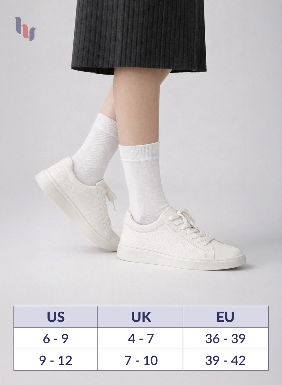 Soft Bamboo Dress Crew Socks for Women, 3 Pairs