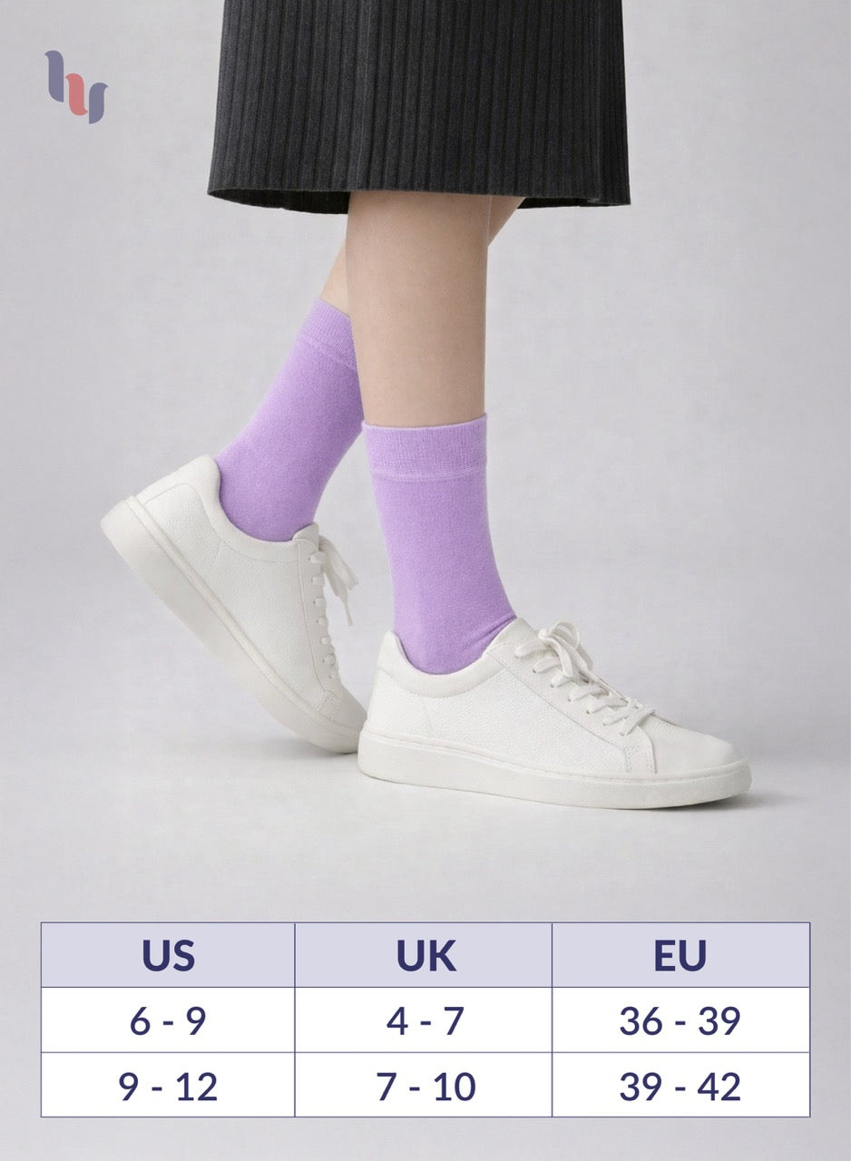 Soft Bamboo Dress Crew Socks for Women, 3 Pairs