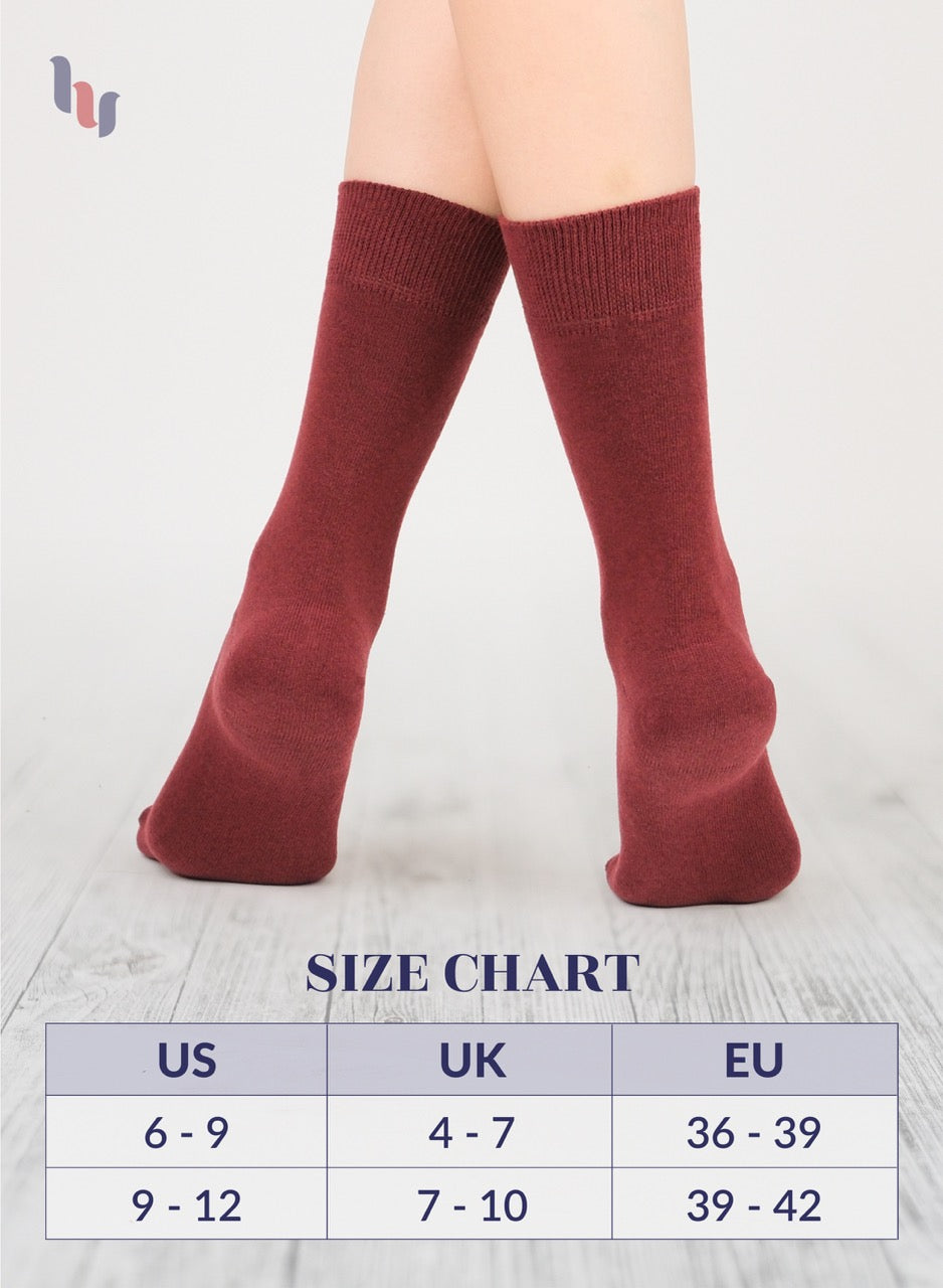 Casual Women's Cotton Dress Crew Socks, 4 Pairs