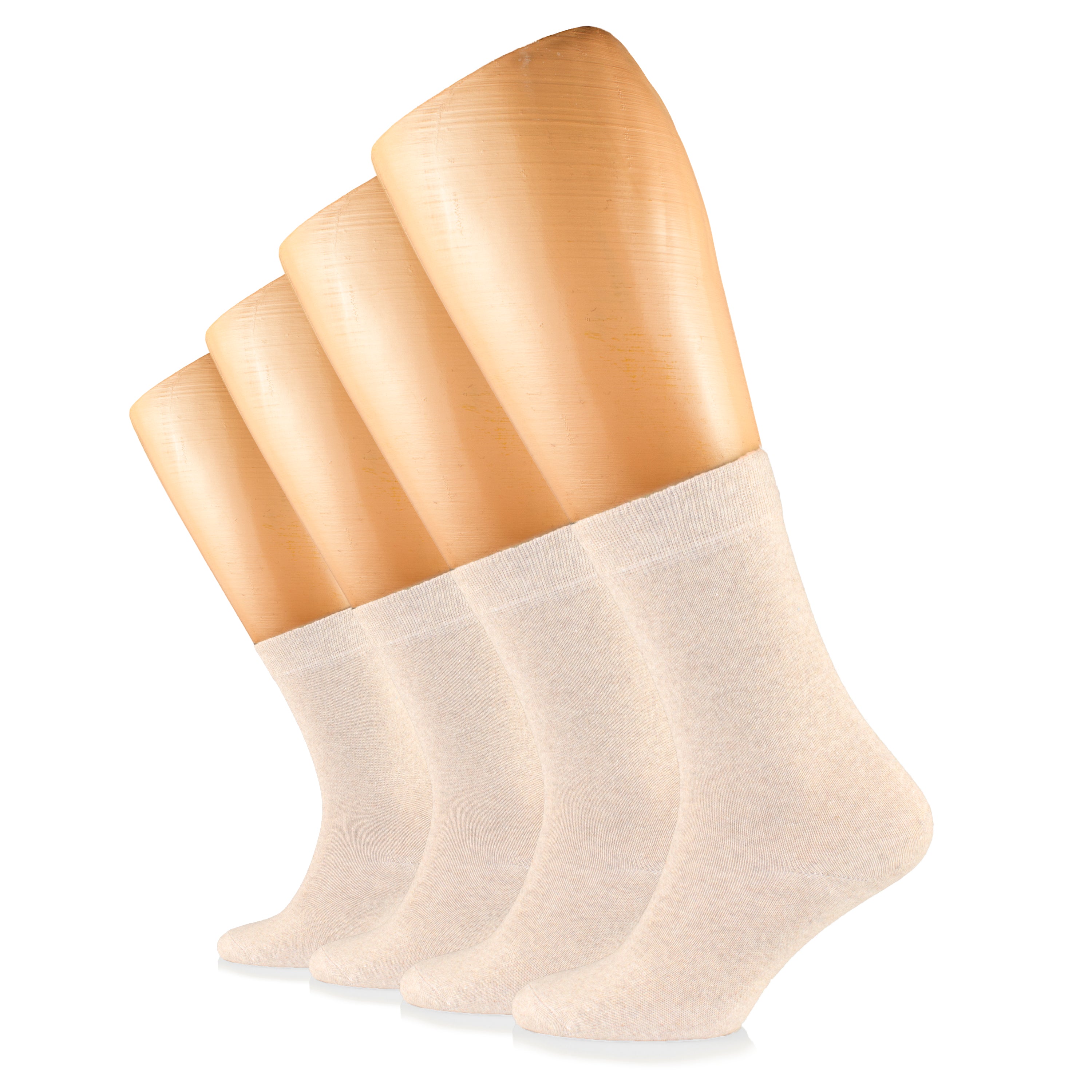 Casual Women's Cotton Dress Crew Socks, 4 Pairs