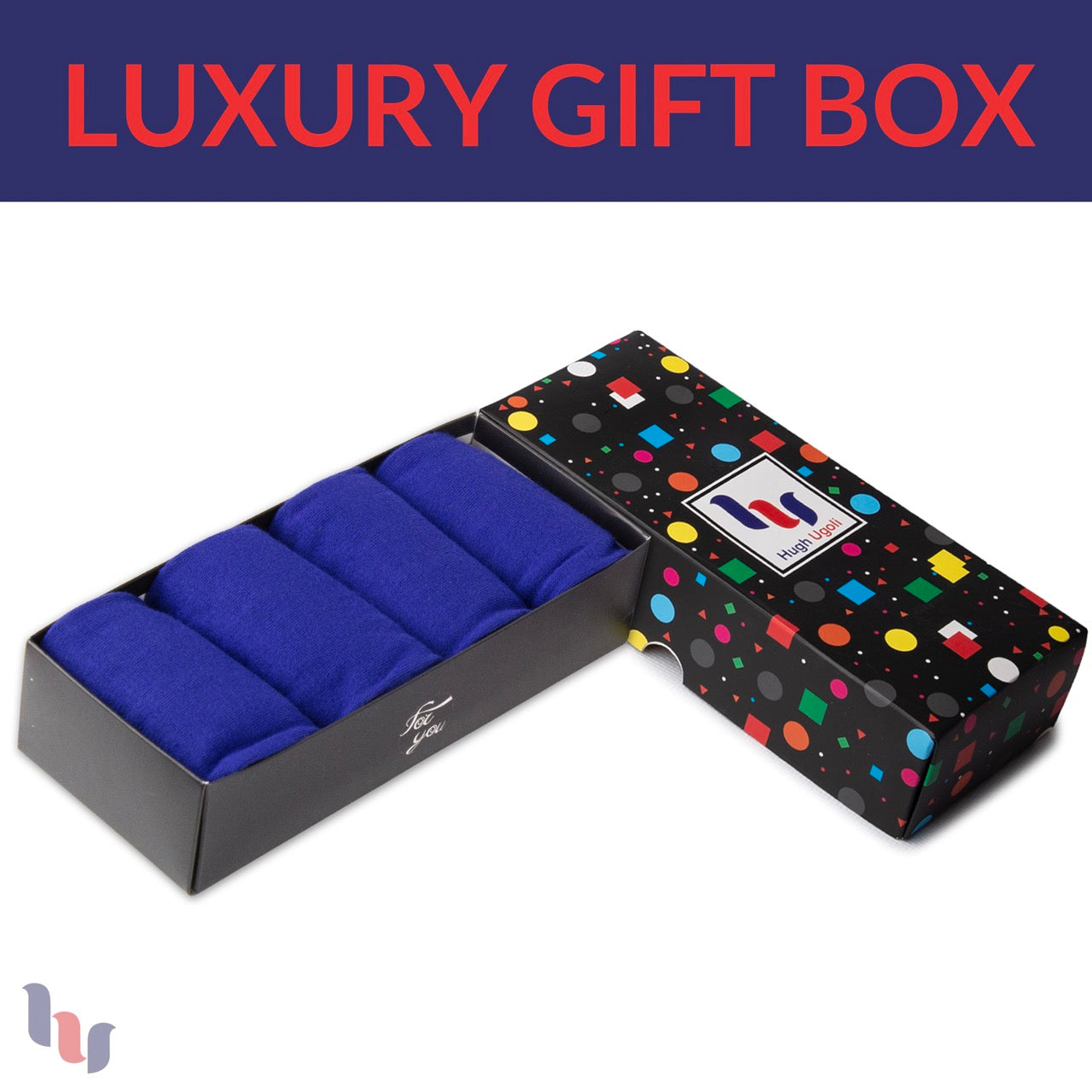 Men's Cotton Dress Seamless Toe Business Crew Socks with Gift Box, 4 Pairs