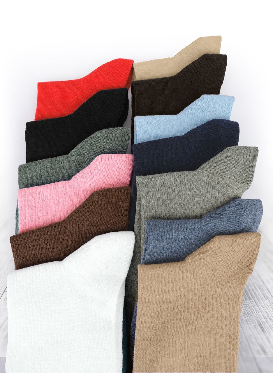 Casual Women's Cotton Dress Crew Socks, 4 Pairs