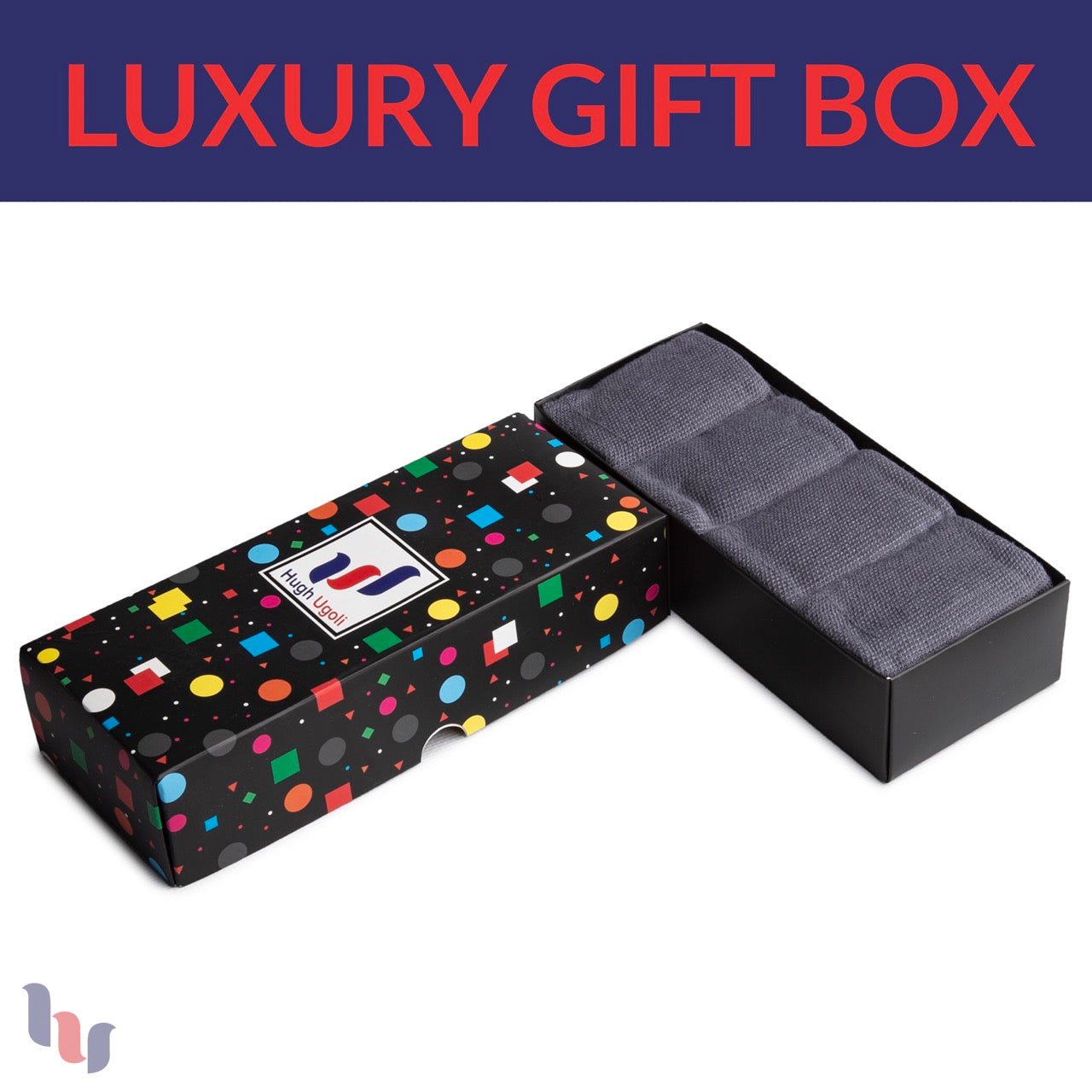 Men's Cotton Dress Seamless Toe Business Crew Socks with Gift Box, 4 Pairs