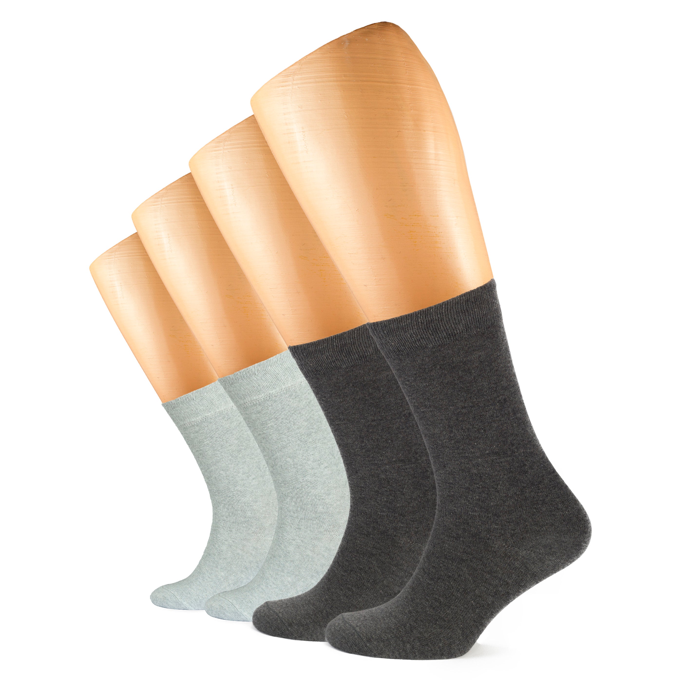 Casual Women's Cotton Dress Crew Socks, 4 Pairs