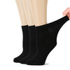 Women's Comfortable Diabetic Bamboo Ankle Socks for Swollen Legs, 3 Pairs