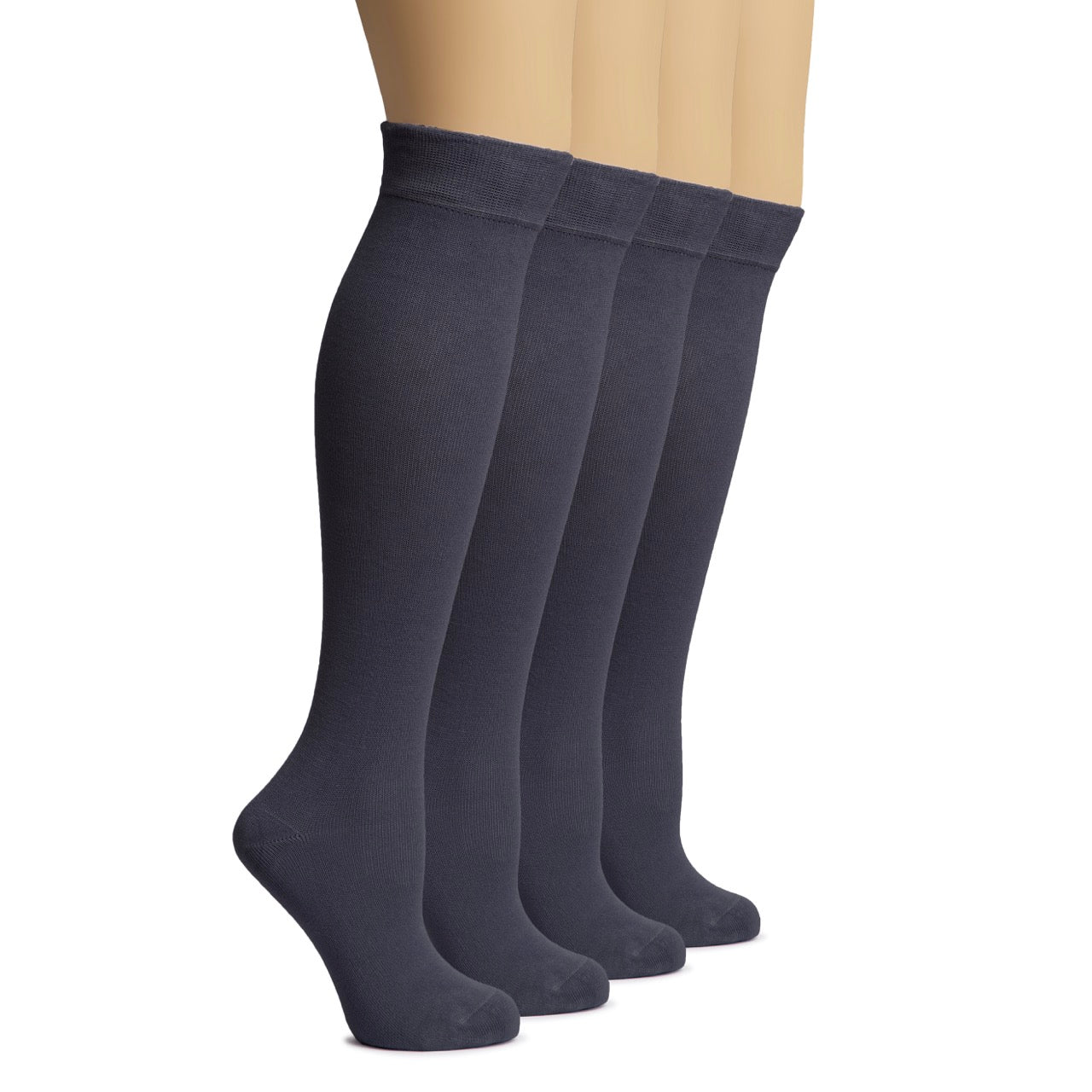 Knee-High Bamboo Dress Socks for Women, 4 Pairs
