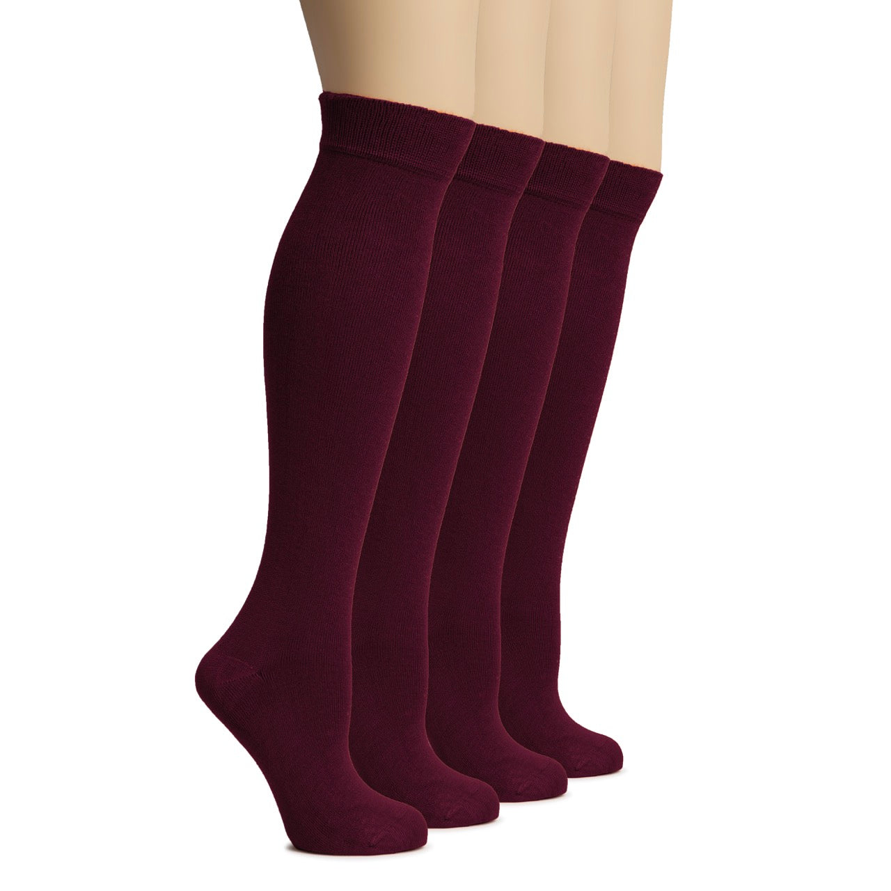 Knee-High Bamboo Dress Socks for Women, 4 Pairs
