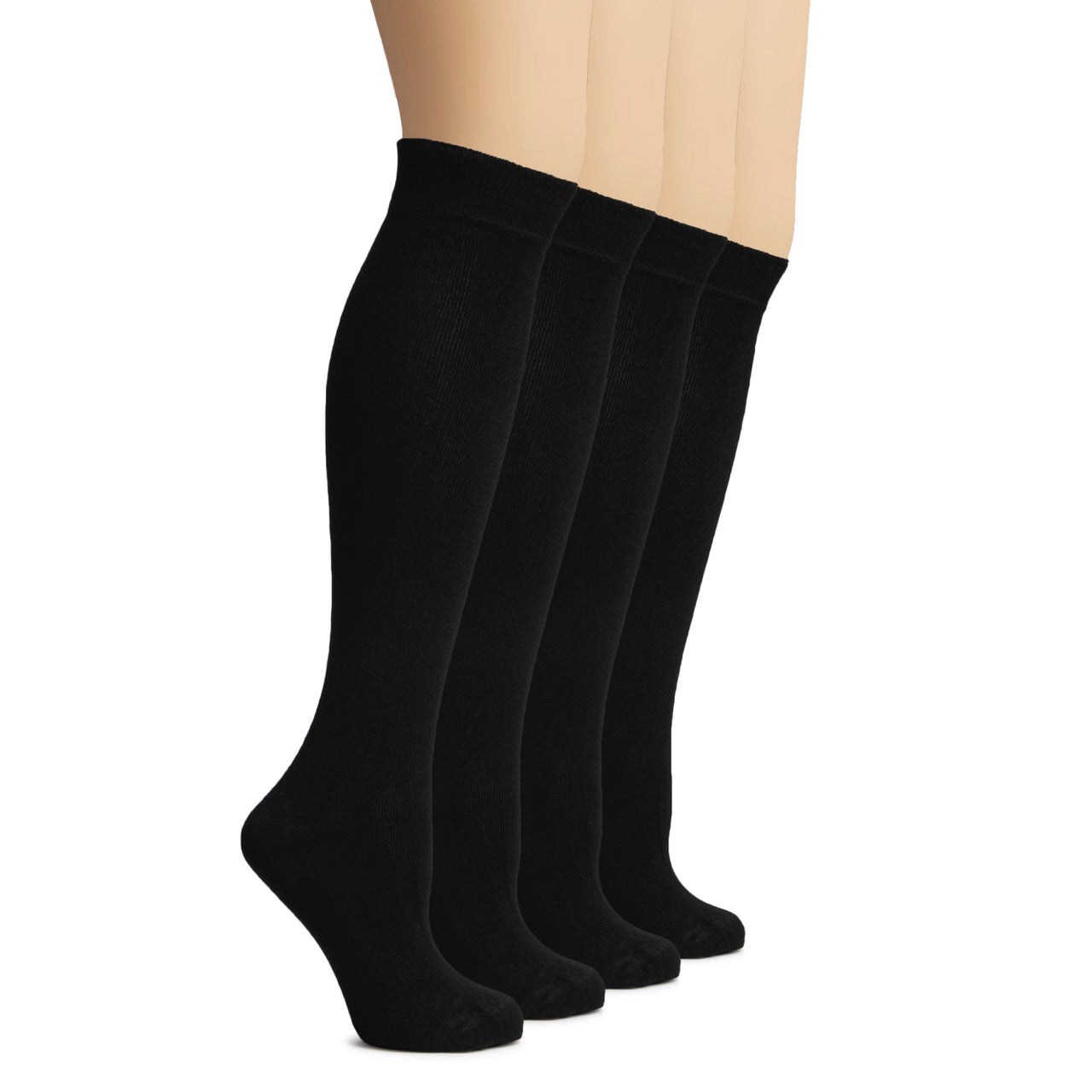 Knee-High Bamboo Dress Socks for Women, 4 Pairs