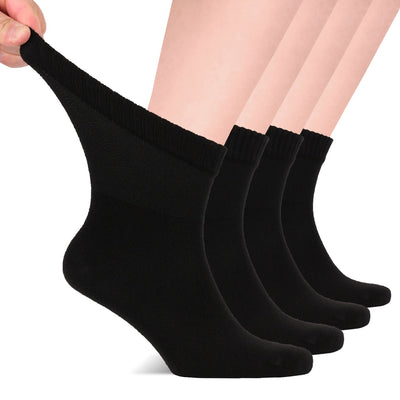 Men's Lightweight Bamboo Diabetic Ankle Socks, 4 Pairs