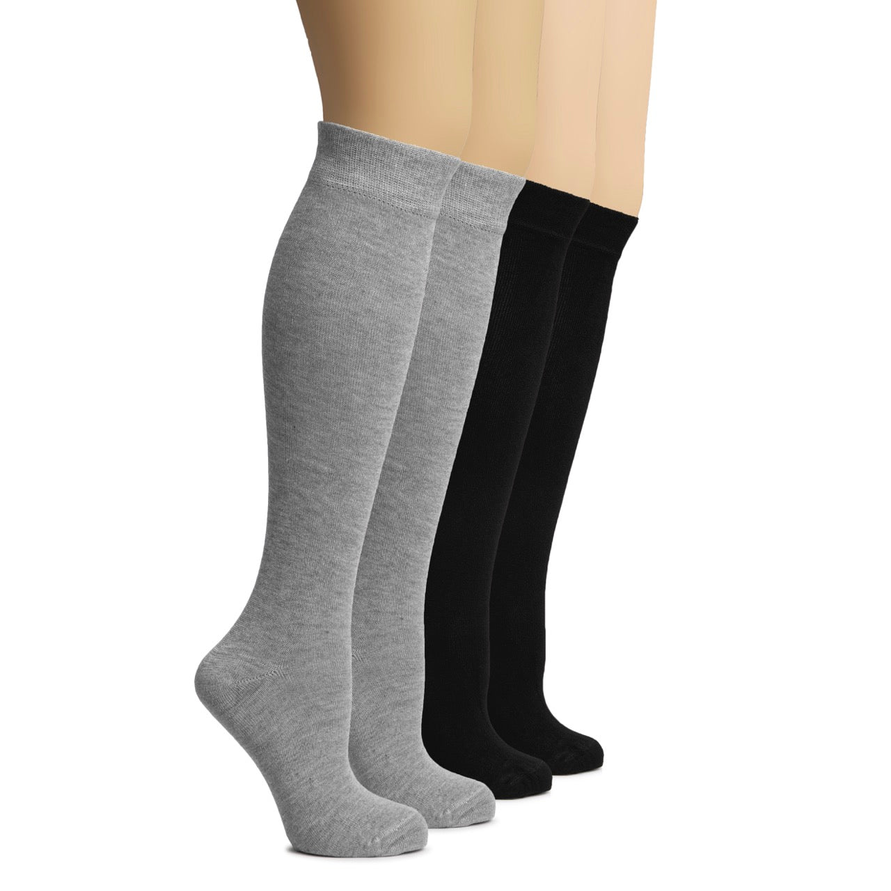 Knee-High Bamboo Dress Socks for Women, 4 Pairs