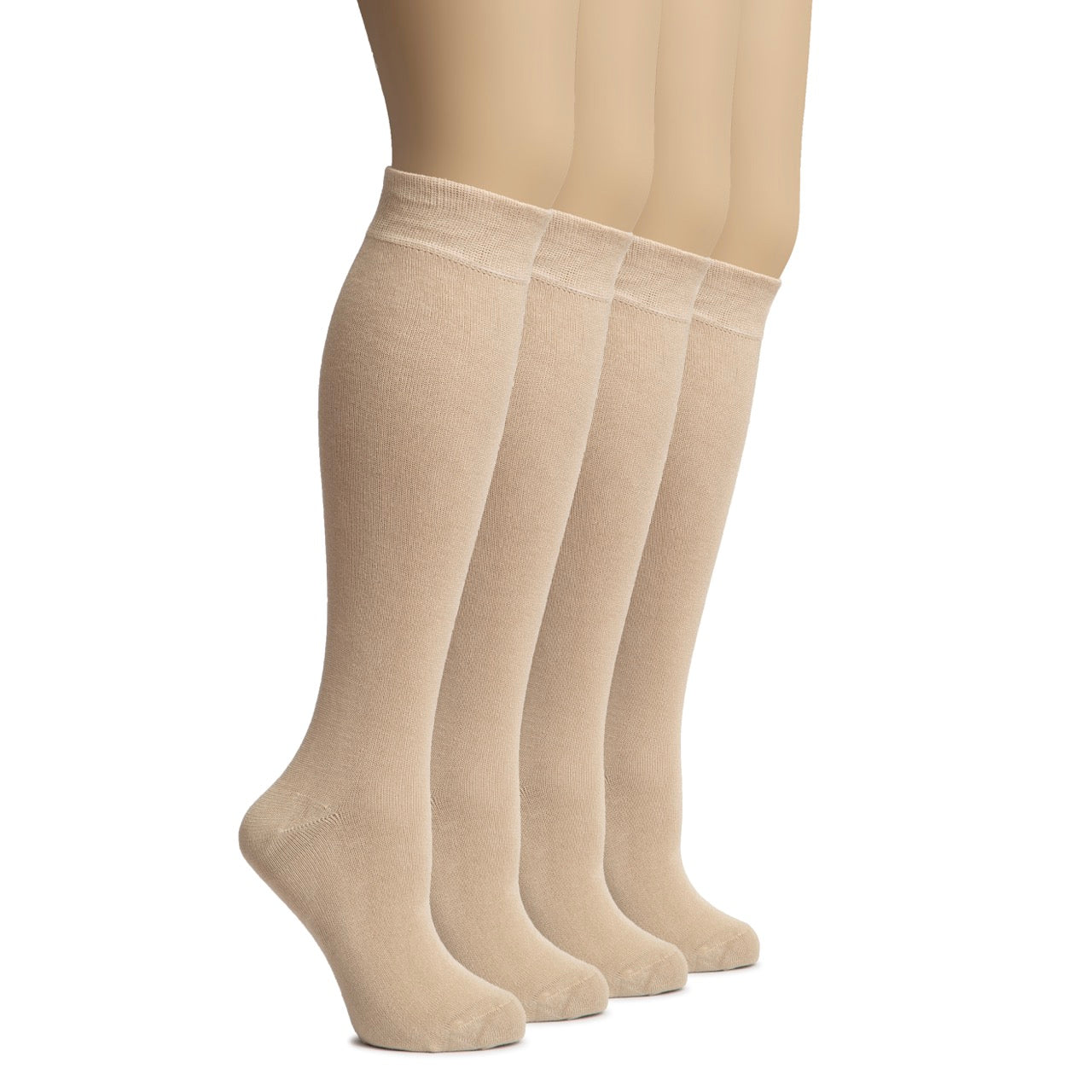Knee-High Bamboo Dress Socks for Women, 4 Pairs