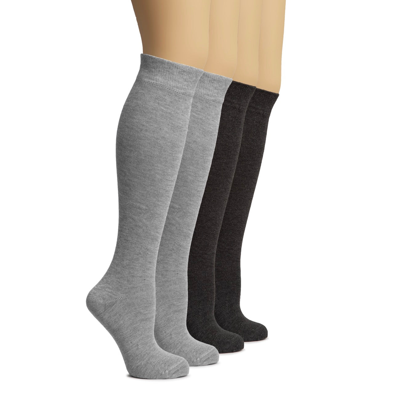Knee-High Bamboo Dress Socks for Women, 4 Pairs