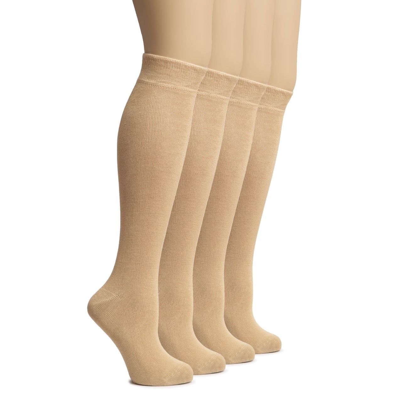 Knee-High Bamboo Dress Socks for Women, 4 Pairs