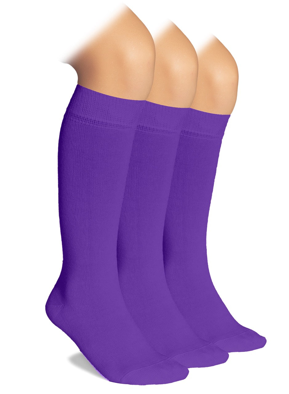 Kids' Bamboo School Knee-High Socks, 3 Pairs