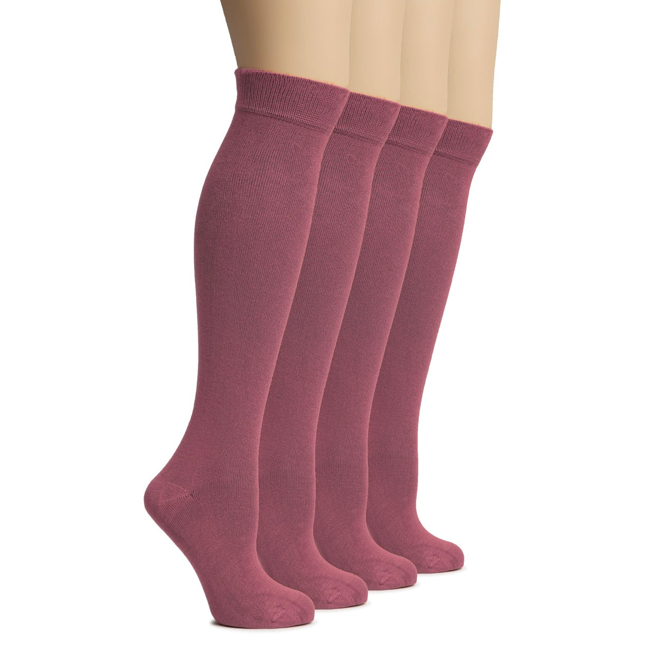 Knee-High Bamboo Dress Socks for Women, 4 Pairs