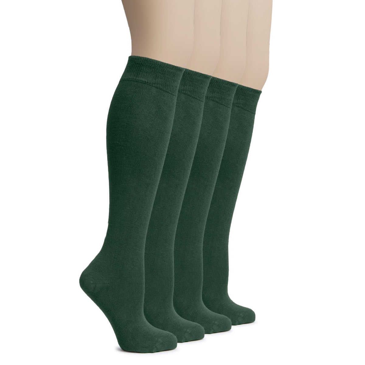 Hugh Ugoli Women's Bamboo Knee High Socks, Soft Lightweight Comfort Seam Long Dress Socks, 4 Pairs Light Beige/Tan, Shoe Size 5-8 Hugh Ugoli Women's Bamboo Knee High Socks, Soft Lightweight Comfort Seam Long Dress Socks, 4 Pairs Light Beige/Tan, Shoe Size 5-8