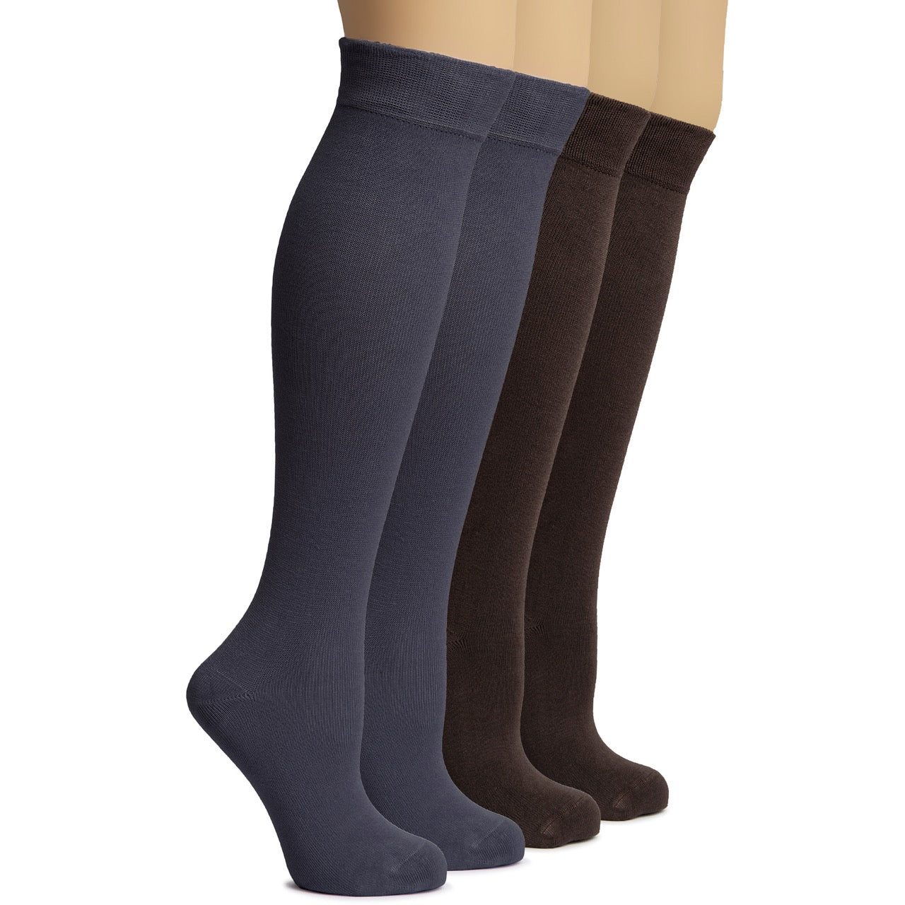 Knee-High Bamboo Dress Socks for Women, 4 Pairs
