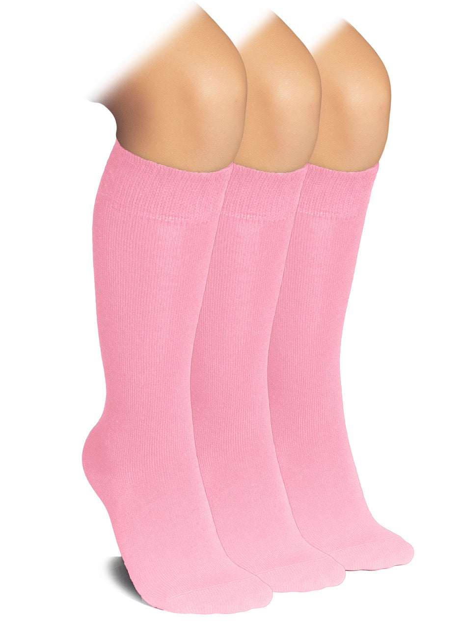 Kids' Bamboo School Knee-High Socks, 3 Pairs