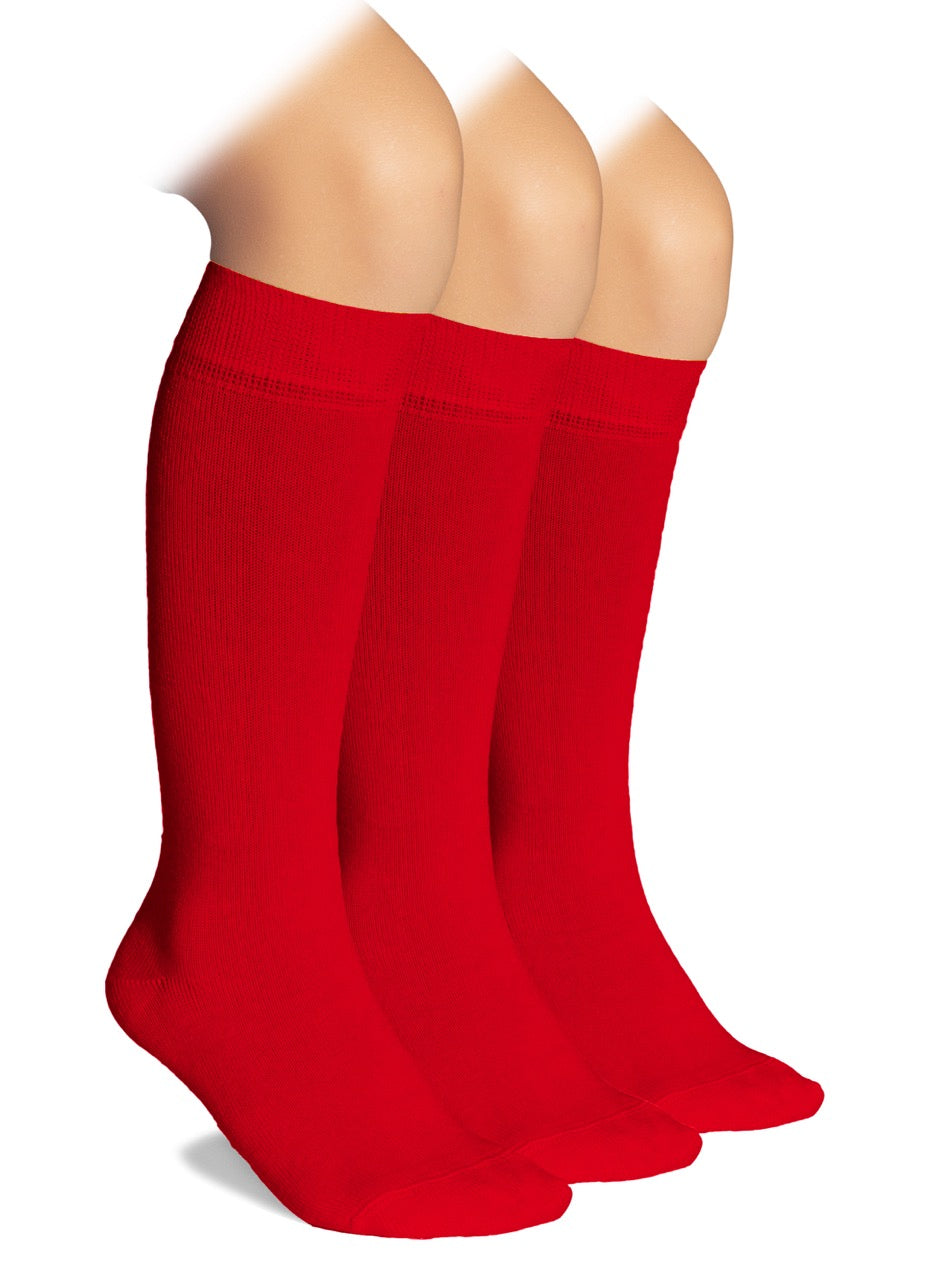 Kids' Bamboo School Knee-High Socks, 3 Pairs