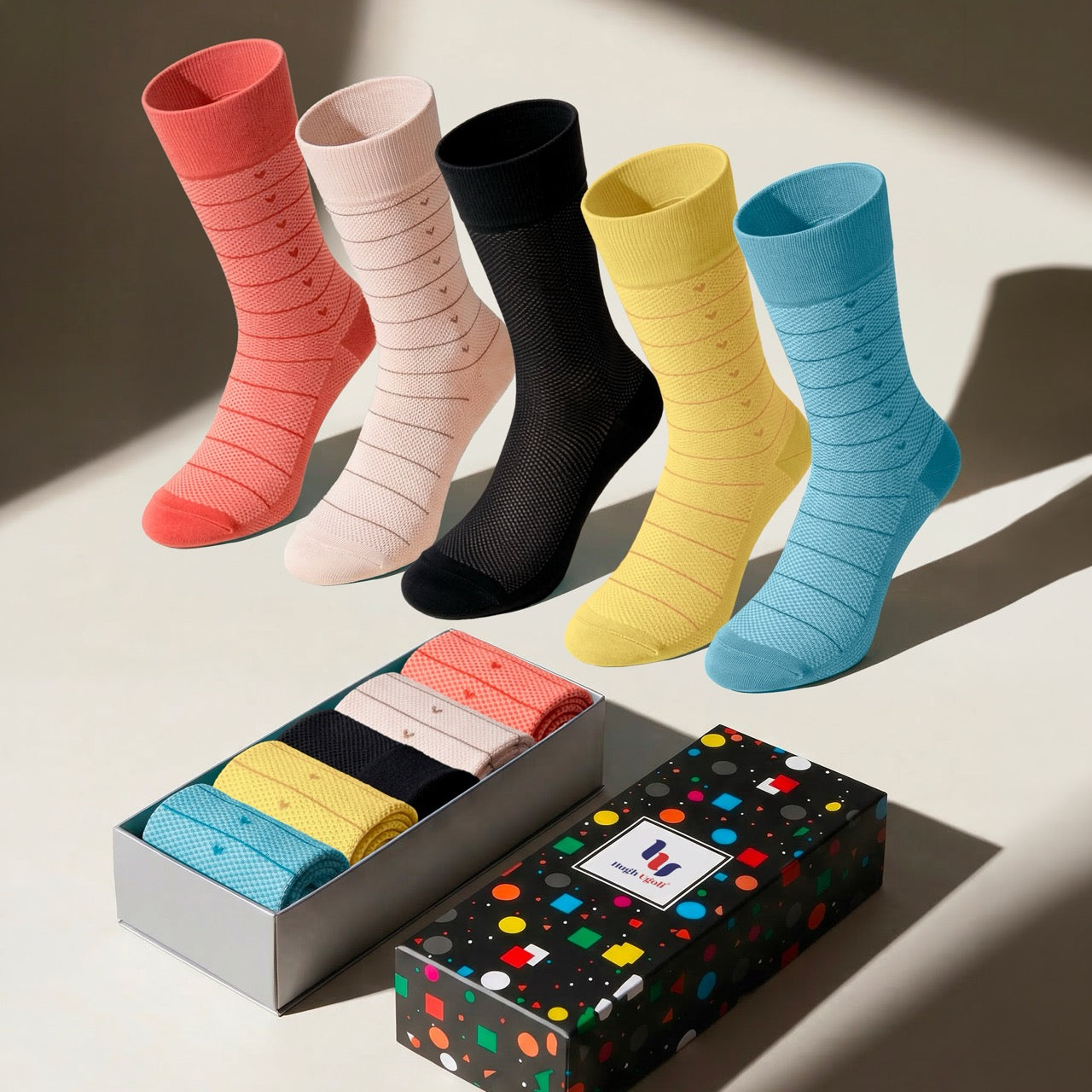 Bamboo Dress Funky Socks for Men's, 5 Pairs