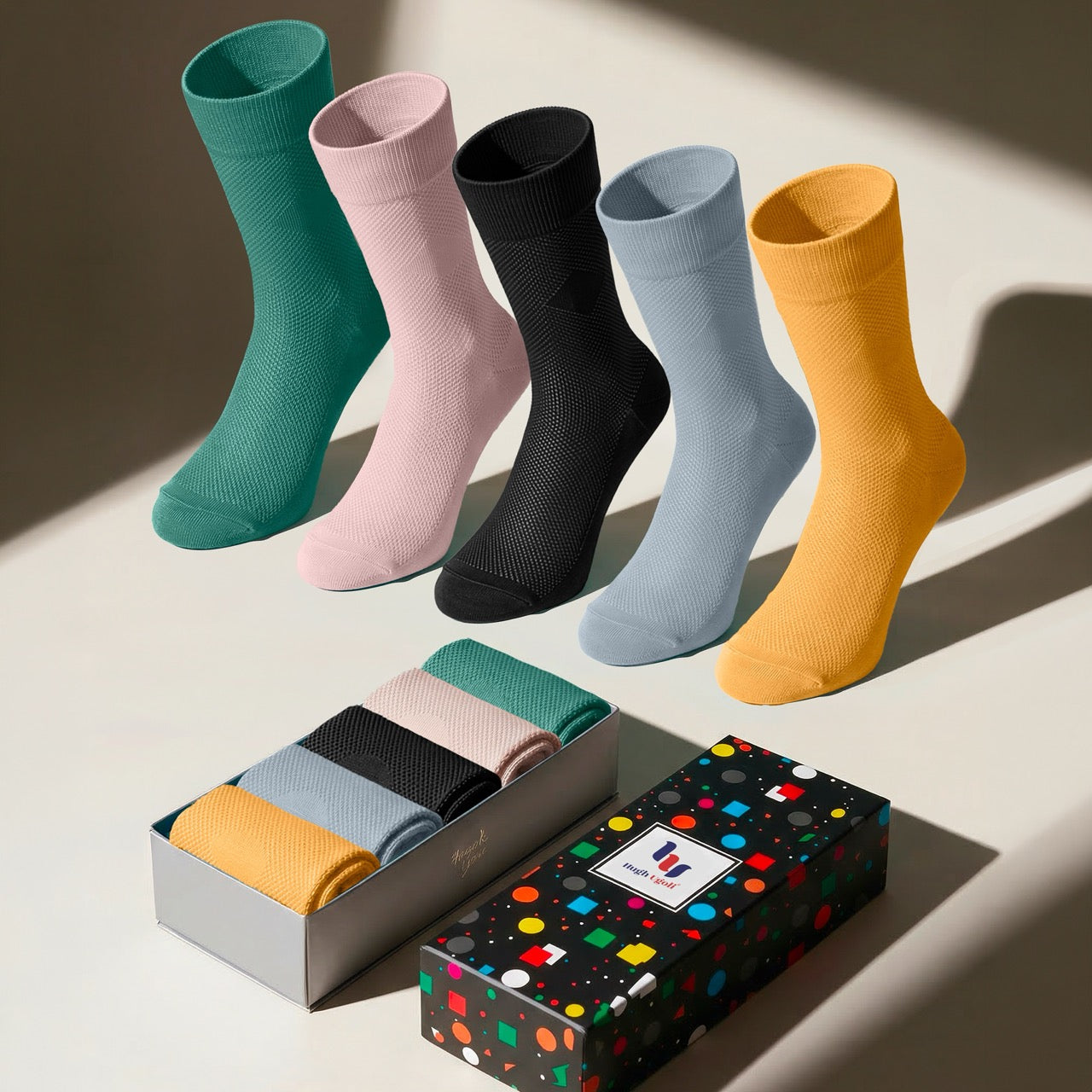 Bamboo Dress Funky Socks for Men's, 5 Pairs