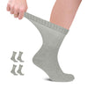 Unisex Cotton Diabetic Crew Socks, 4 Pairs