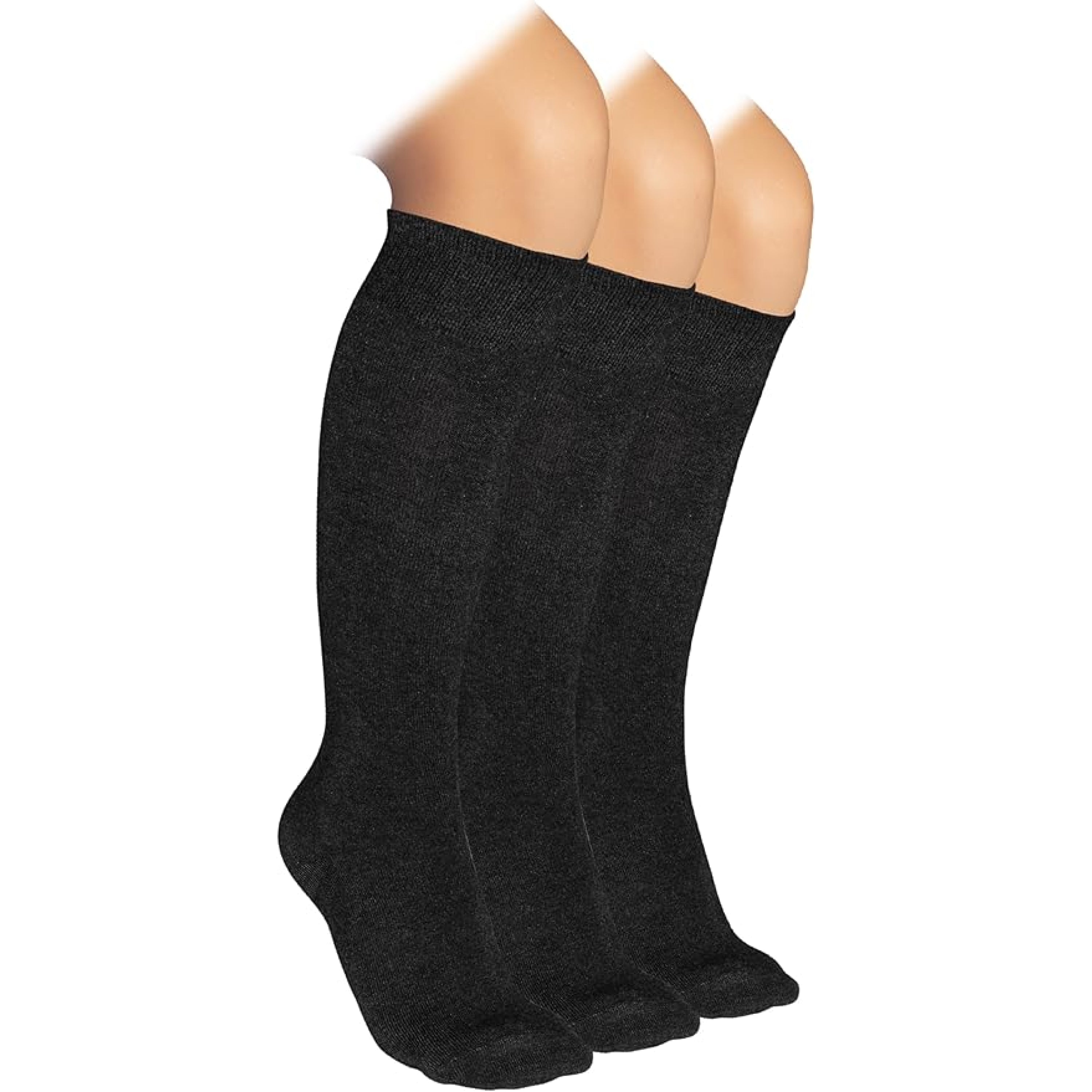 Kids' Bamboo School Knee-High Socks, 3 Pairs