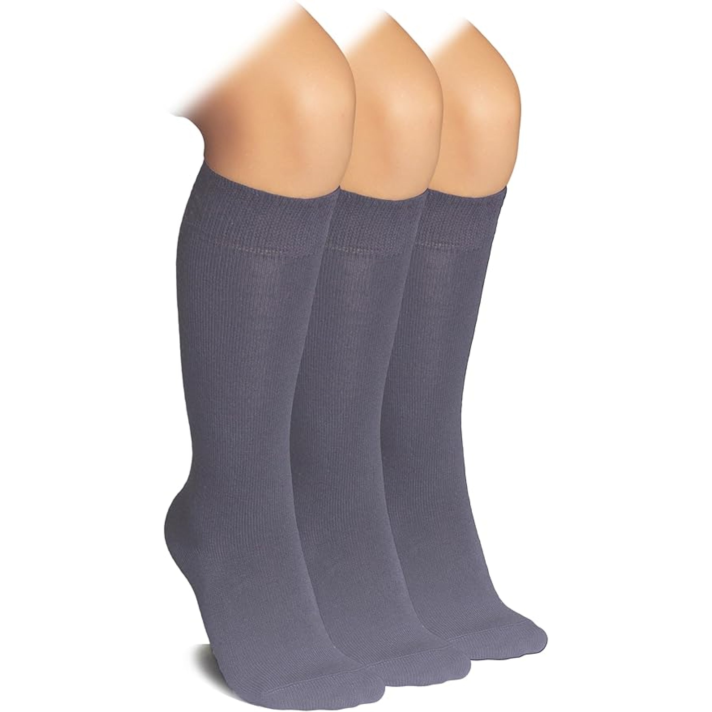 Kids' Bamboo School Knee-High Socks, 3 Pairs