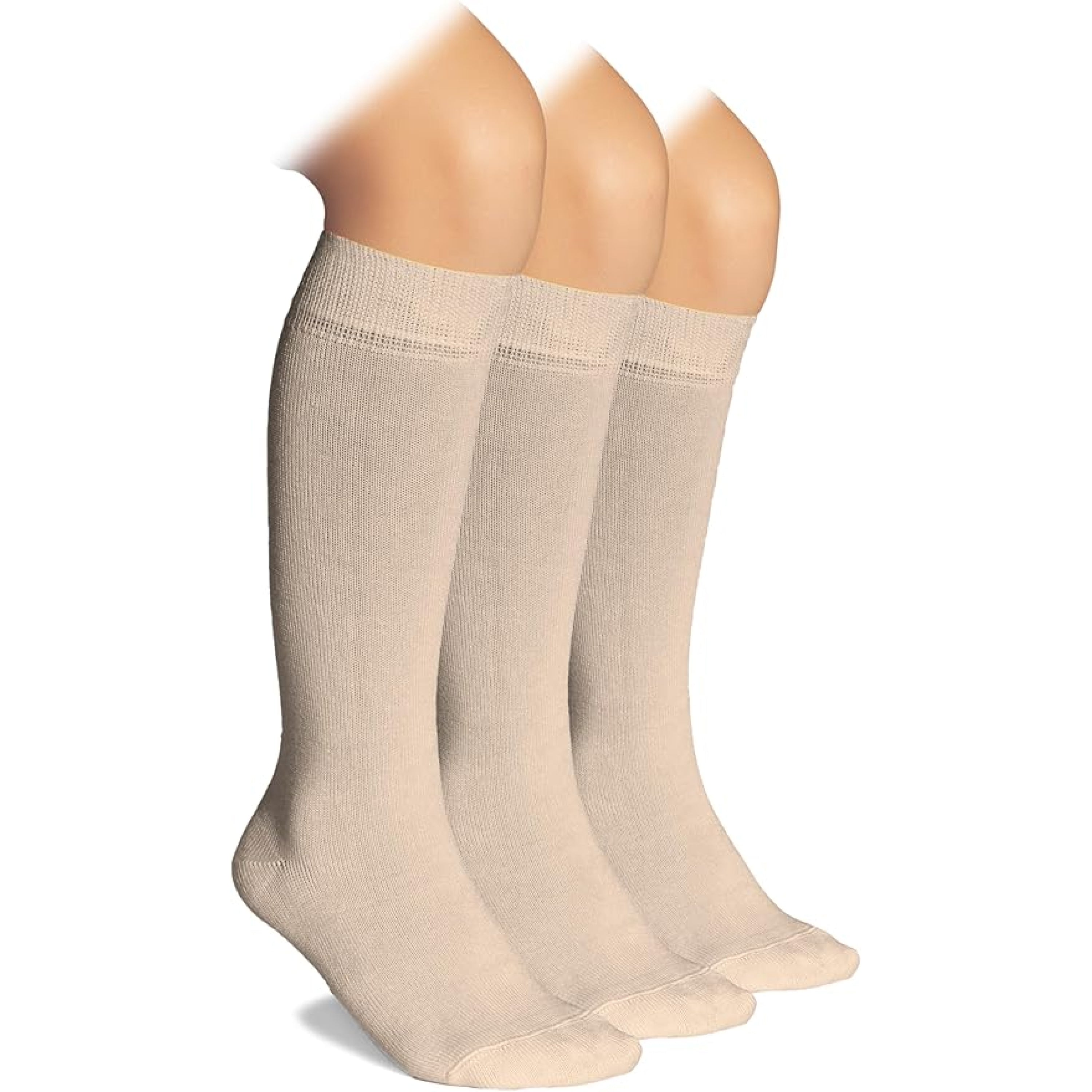 Kids' Bamboo School Knee-High Socks, 3 Pairs