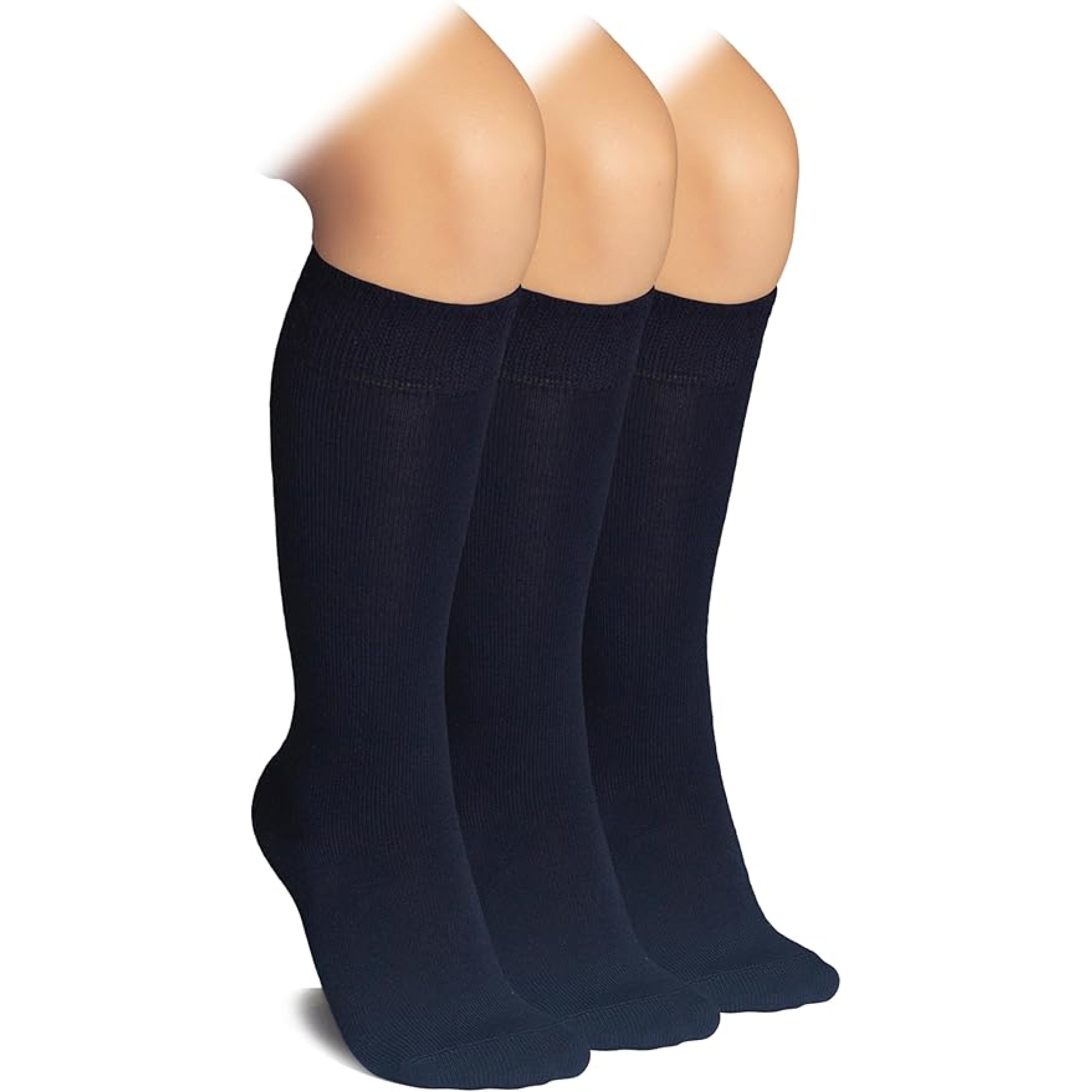 Kids' Bamboo School Knee-High Socks, 3 Pairs