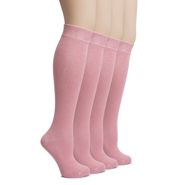 Knee-High Bamboo Dress Socks for Women, 4 Pairs