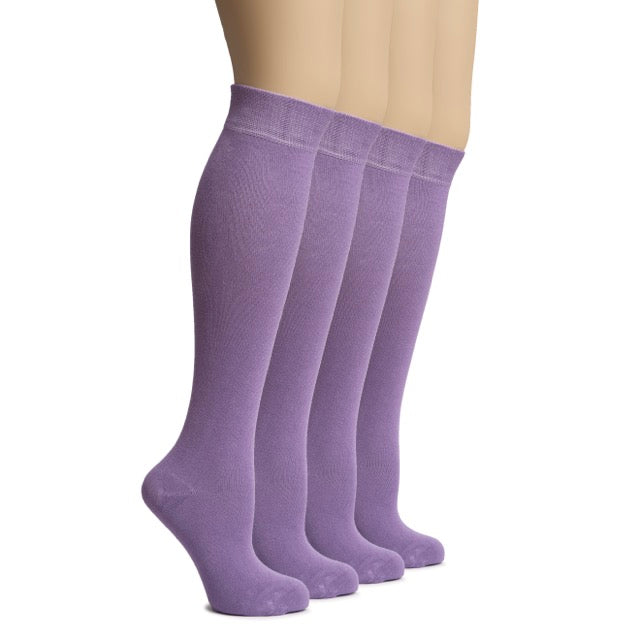Knee-High Bamboo Dress Socks for Women, 4 Pairs