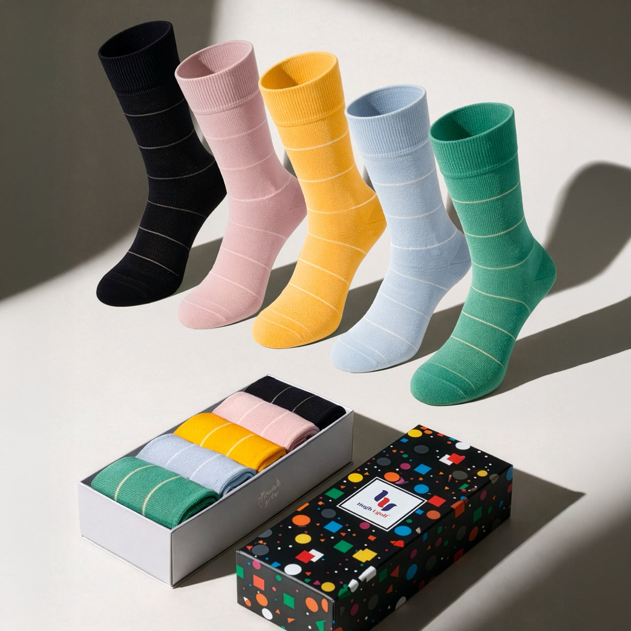 Bamboo Dress Funky Socks for Men's, 5 Pairs