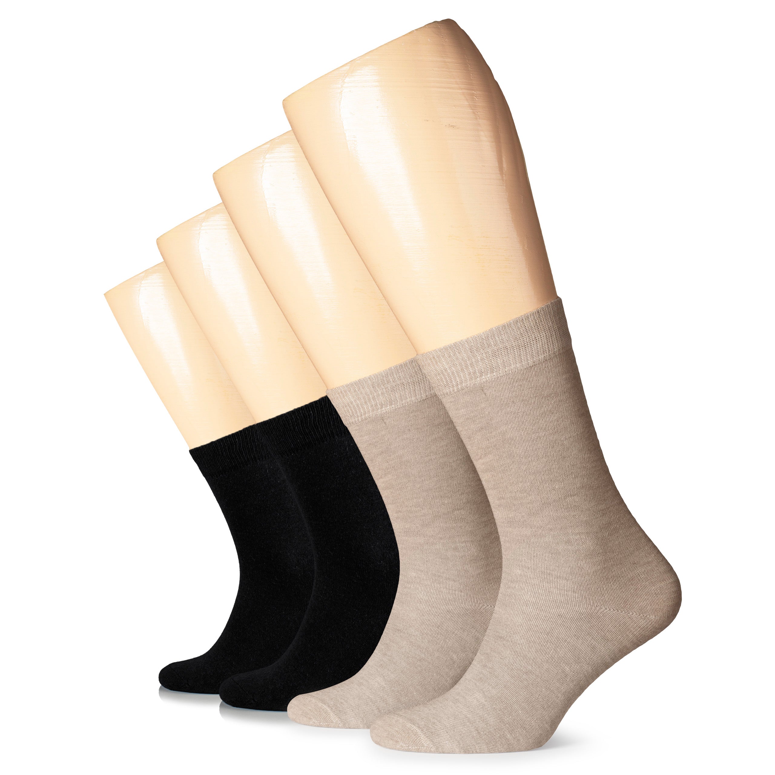 Casual Women's Cotton Dress Crew Socks, 4 Pairs