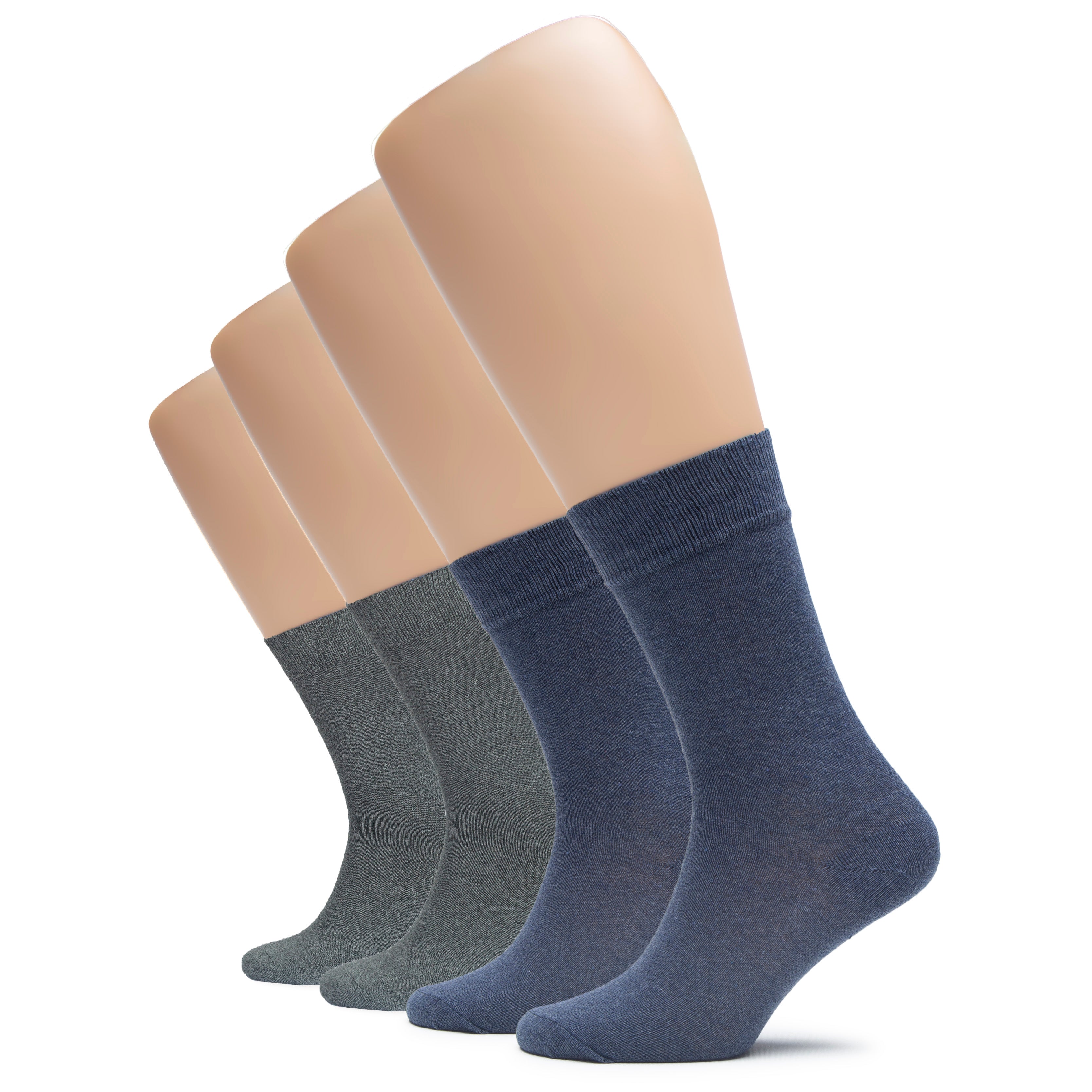 Casual Women's Cotton Dress Crew Socks, 4 Pairs