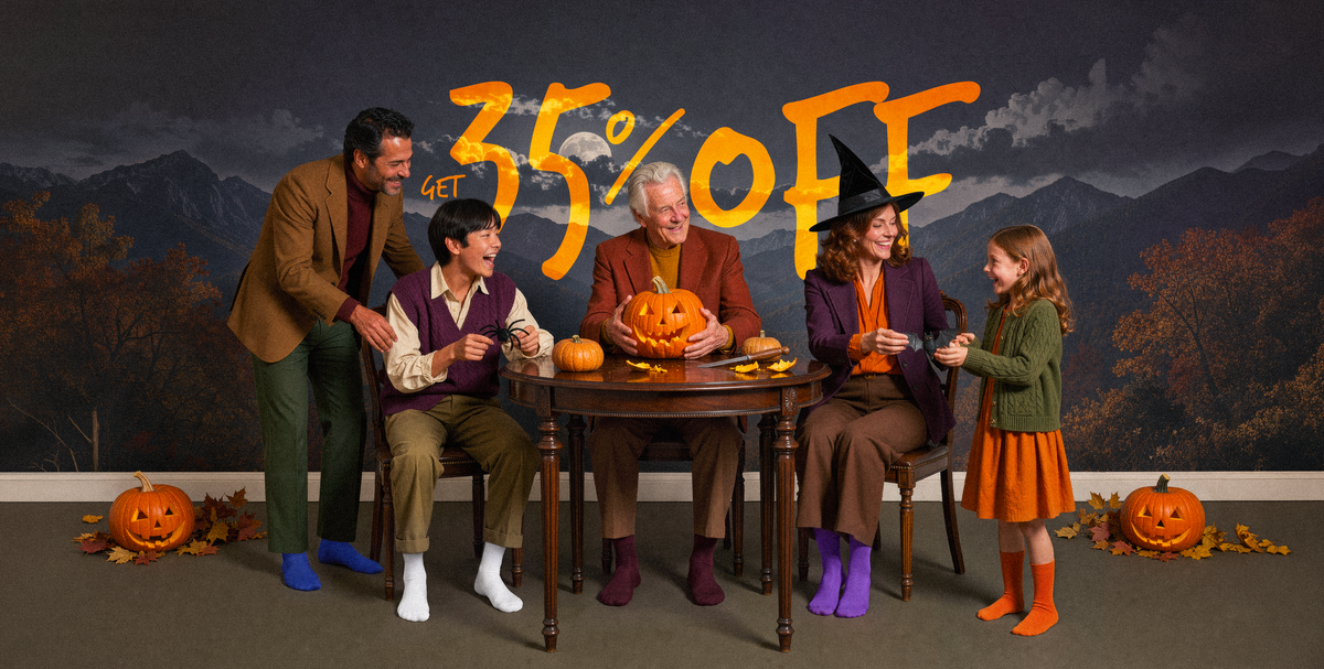 Halloween sale: get 35% off Hugh Ugoli socks