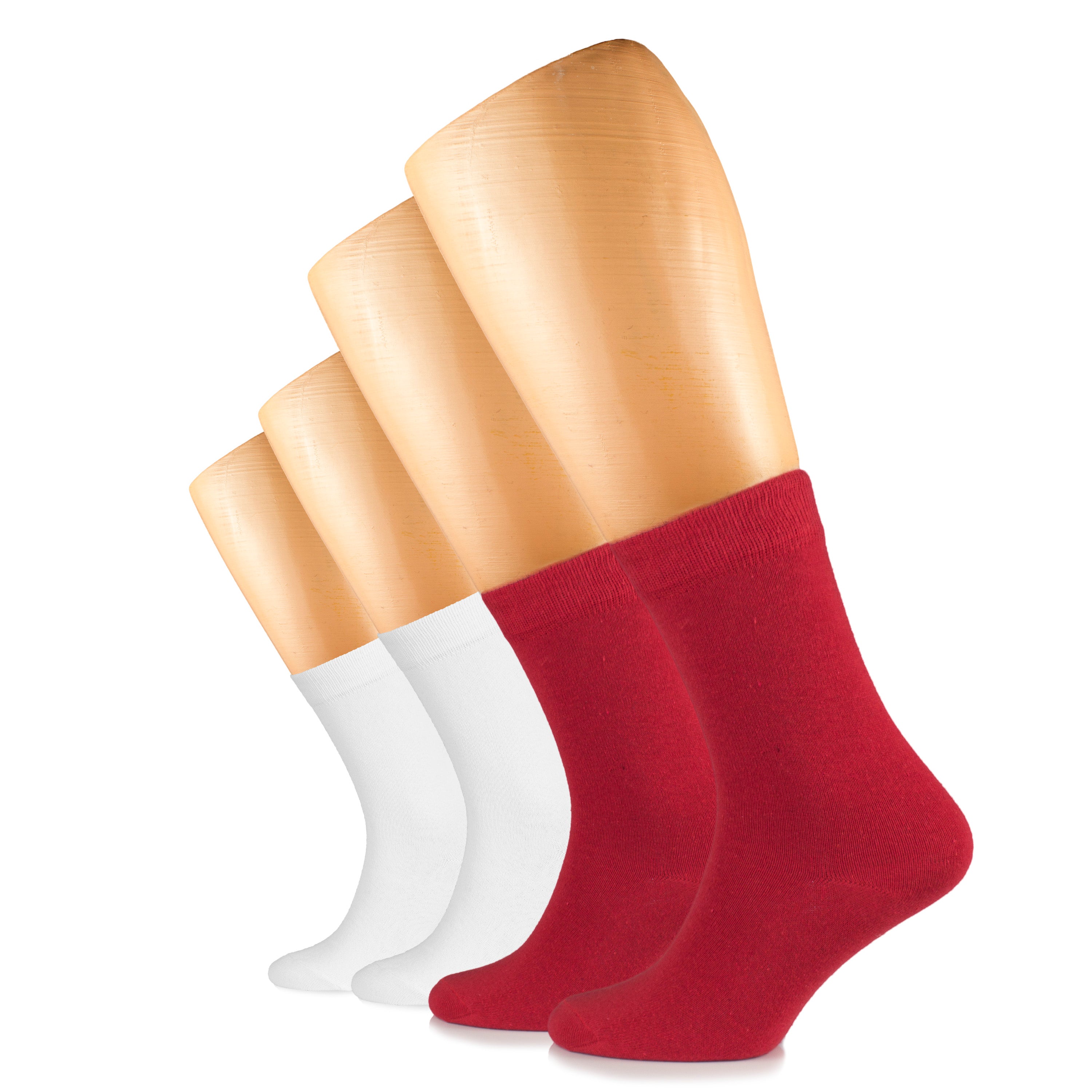 Casual Women's Cotton Dress Crew Socks, 4 Pairs