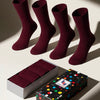 Women's Cotton Dress Crew Socks with Gift Box, 4 Pairs