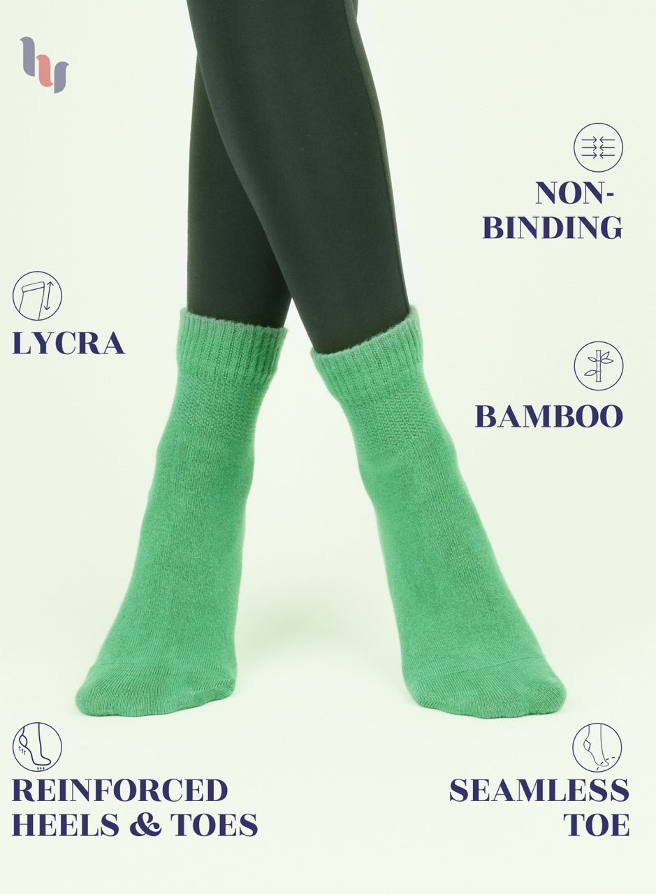 Lightweight Diabetic Bamboo Ankle Socks for Women, 4 Pairs