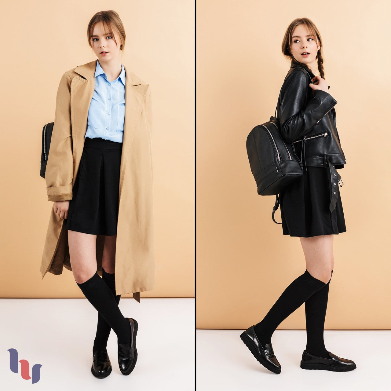 Kids' Bamboo School Knee-High Socks, 3 Pairs