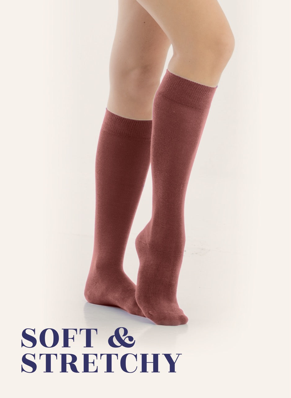 Knee-High Bamboo Dress Socks for Women, 4 Pairs